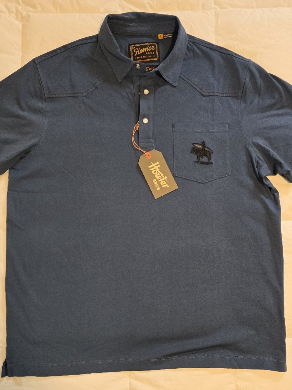 Rare NWTs Howler Bros Ranchero Polo - Outpost Rider (L)